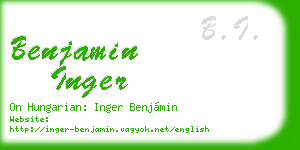 benjamin inger business card